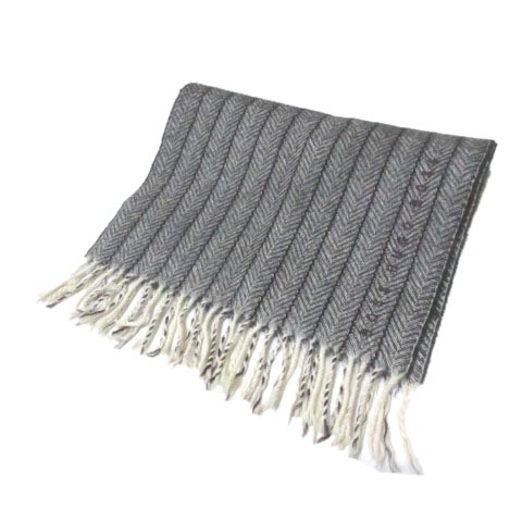 ヒューゴボス Hugo Boss ストール マフラー フリンジ ヘリンボーン 黒 白 ブラック ホワイト ロゴ刺繍 X レディース 049 ベクトルパーク