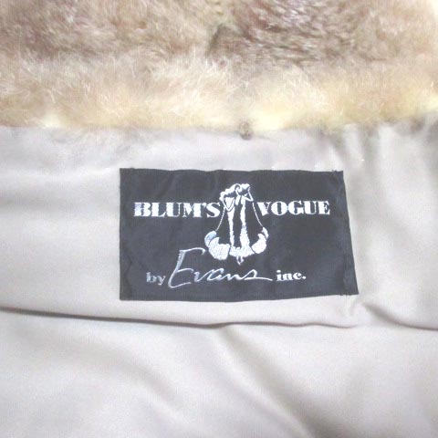 Blums Vogue Evans 毛皮コート リアルファー 茶 ブラウン フロントホック Mks X レディース 049 902005260001 ベクトルパーク