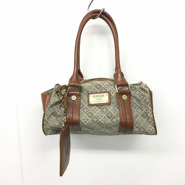 ラシット Russet ミニ ハンドバッグ ミニボストンバッグ ロゴ 茶 灰 ブラウン グレー 0623 レディース 049 ベクトルパーク ラシット Russet ミニ ハンドバッグ ミニボストンバッグ ロゴ 茶 灰 ブラウン グレー 0623 レディース 049 ベクトルパーク