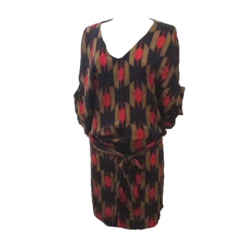 ダイアンフォンファステンバーグ Diane Von Furstenberg ワンピース ひざ丈 半袖 シルク 総柄 ドルマンスリーブ 0 Sサイズ相当 茶 黒 赤 ブラウン ブラック レッド ウエストリボン X レディース 049 ベクトルパーク ダイアンフォンファステンバーグ Diane Von Furstenberg ワンピース ひざ丈 半袖 シルク 総柄 ドルマンスリーブ 0 Sサイズ相当 茶 黒 赤 ブラウン ブラック レッド ウエストリボン X レディース 049 ベクトルパーク