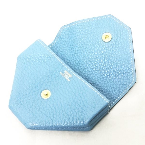 ✨Aランク✨　HERMES ケース　小銭入れ　ル・ヴァンキャトル　青色 エルメス HERMES ル ヴァンキャトル コインケース 財布 小銭入れ