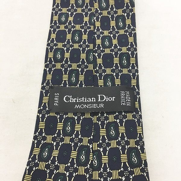 クリスチャンディオール Christian Dior シルク 総柄 ヴィンテージ ネクタイ 紺 ネイビー Ibs64 0811 メンズ 049 ベクトルパーク