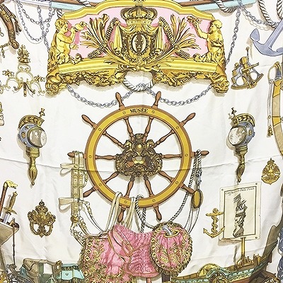 エルメス HERMES カレ90 MUSEE 博物館 スカーフ シルク LEDOUX  