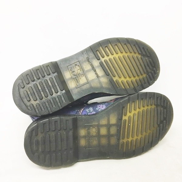 極美品 ドクターマーチンCASTEL 8ホール ブーツ 花柄 UK5 Dr.Martens ボタニカル柄8ホールブーツ | ドクターマーチン