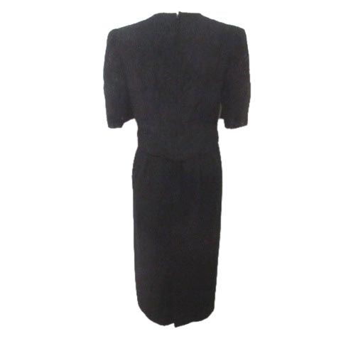 Soir Benir 東京ソワール ワンピース ブラックフォーマル 喪服 ドッキング ひざ丈 半袖 レース 黒 ブラック 9 リボンブローチ付き Ibs79 X レディース 049 ベクトルパーク
