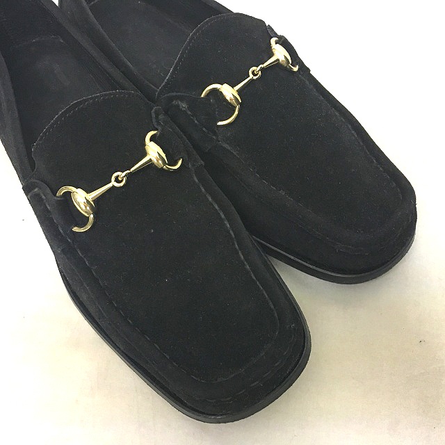 グッチ GUCCI スエード ビット ローファー ビジネス シューズ 