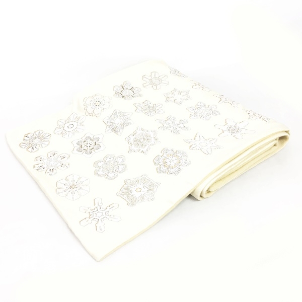 エルメス HERMES マフラー ストール アンゴラ 切替 シルク 雪の結晶  