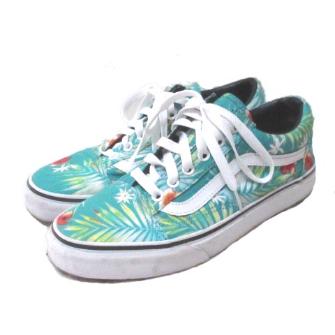バンズ Vans オールドスクール スニーカー ボタニカル グリーン系 緑系 24ｃｍ X レディース 049 ベクトルパーク