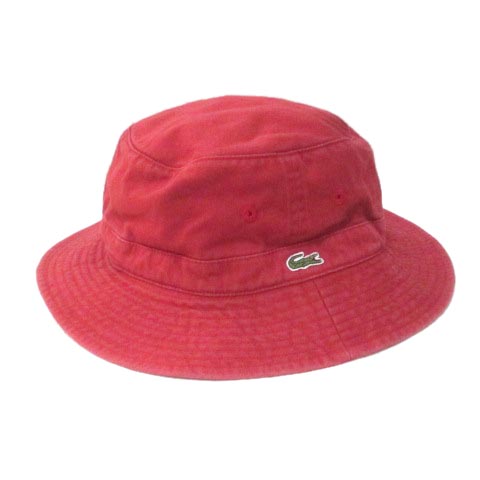 ラコステ Lacoste バケットハット 帽子 サファリハット 赤 レッド ワンポイント 58 5cm コットン X メンズ レディース 049 ベクトルパーク ラコステ Lacoste バケットハット 帽子 サファリハット 赤 レッド ワンポイント 58 5cm コットン X メンズ レディース 049 ベクトルパーク