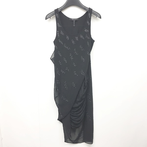 ビーシービージーマックスアズリア bgmaxazria ワンピース スタッズ 装飾 ストレッチ ノースリーブ 黒 ブラック Xxs Rrr 1110 レディース 049 ベクトルパーク