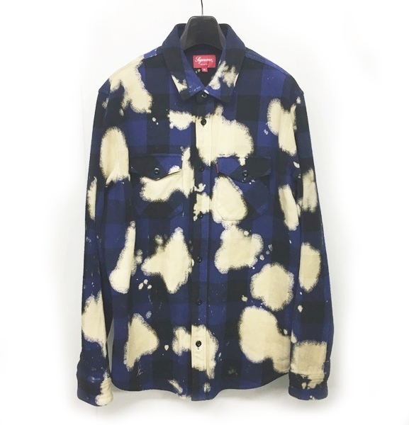 シュプリーム SUPREME 13AW Bleached Buffalo Flannel Shirt 