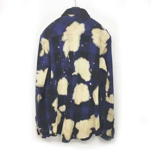 シュプリーム SUPREME 13AW Bleached Buffalo Flannel Shirt 