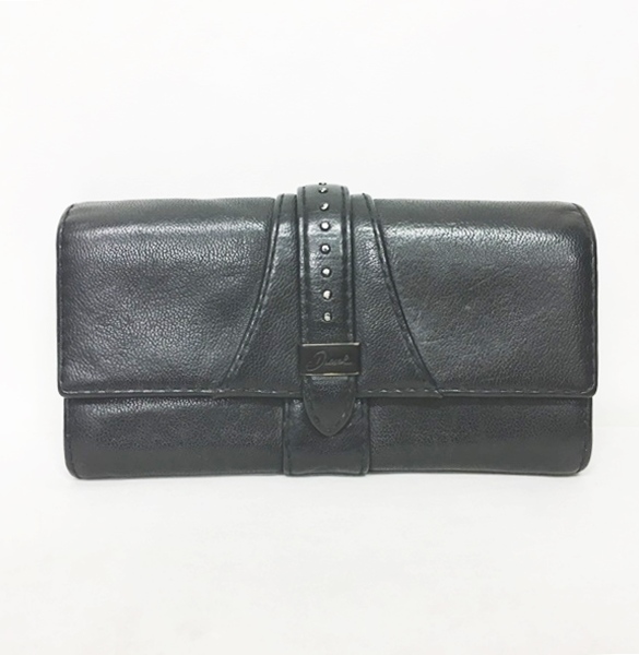 ディーゼル Diesel 長財布 ロングウォレット スタッズベルト レザー 黒 ブラック Ibs 1211 メンズ レディース 049 ベクトルパーク
