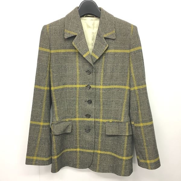 美品 ポールスミス ツイード グレンチェック ブルゾン ウール アルパカ混 M