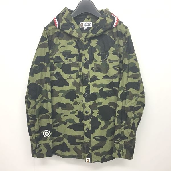 アベイシングエイプ A BATHING APE 美品 シャーク シャツジャケット 