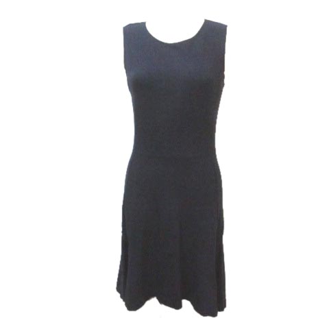 セオリー Theory ノースリーブワンピース ひざ丈 紺 ネイビー ストレッチ 2 M レーヨン X レディース 049 ベクトルパーク