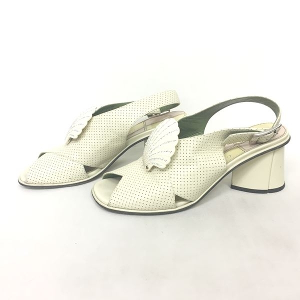 グッチ GUCCI 19SS サンダル チャンキーヒール ラインストーン シェル 