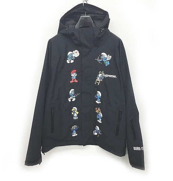 シュプリーム Supreme X スマーフ Smurfs fw ゴアテックス Gore Tex Shell Jacket マウンテンパーカー マウンテンジャケット 黒 ブラック M 0106 メンズ 049 ベクトルパーク