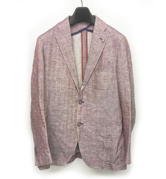 タリアトーレ liatore テーラードジャケット ブレザー 麻混 リネン 2b 赤系 レッド 48 Ibs95 0128 メンズ 049 ベクトルパーク