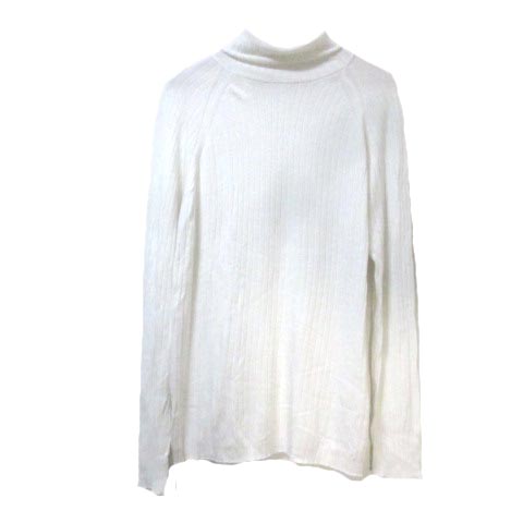 ザラマン Zara Man ニットカットソー セーター タートルネック 長袖 リブ 白 ホワイト M X メンズ 049 ベクトルパーク