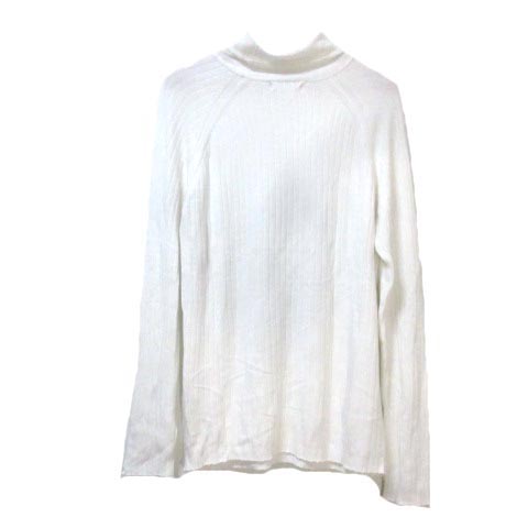 ザラマン ZARA MAN ニットカットソー セーター タートルネック 長袖 リブ 白 ホワイト M X メンズ