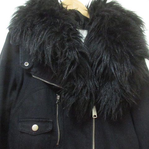 デニム&サプライ ラルフローレン レディース ファー付 ライダース