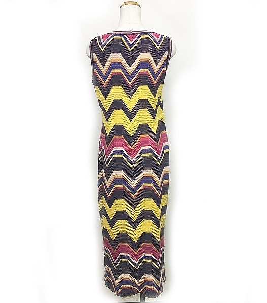ミッソーニ Missoni ワンピース マキシ丈 ノースリーブ 総柄 マルチカラー 40 Rrr 0318 レディース 049 ベクトルパーク
