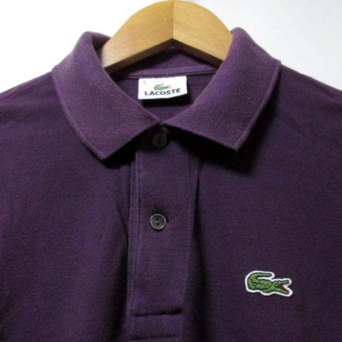 ラコステ LACOSTE ポロシャツ 半袖 L1212X 紫 パープル ワン