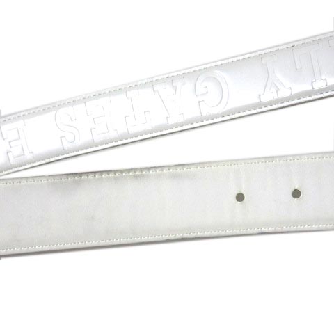 パーリーゲイツ PEARLY GATES ベルト ハトメ 白 ホワイト ロゴ ゴルフ