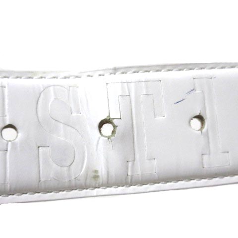 パーリーゲイツ PEARLY GATES ベルト ハトメ 白 ホワイト ロゴ ゴルフ