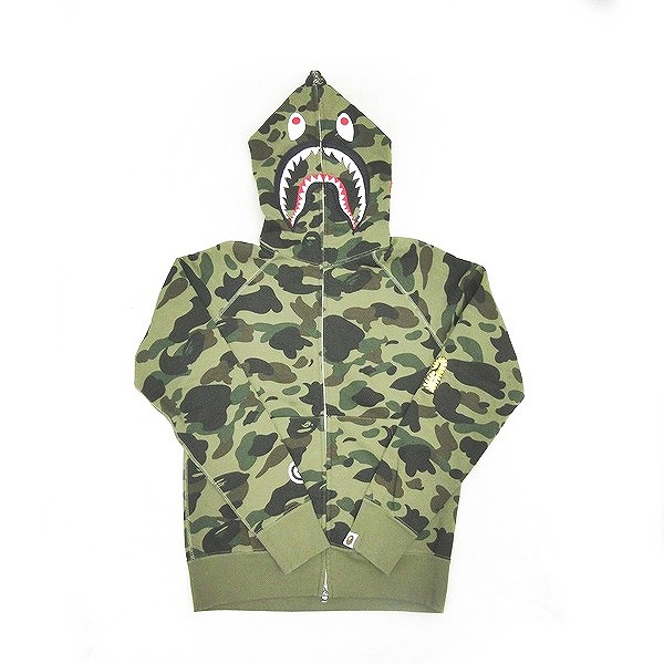 アベイシングエイプ A BATHING APE 美品 1st CAMO SHARK FULL ZIP 