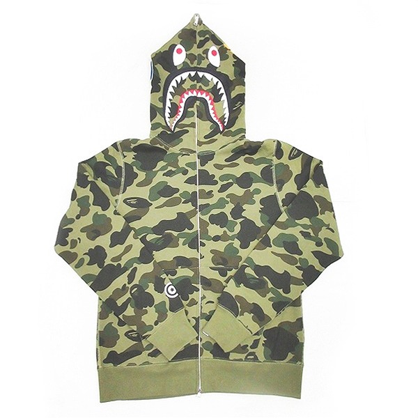 アベイシングエイプ A BATHING APE 美品 1st CAMO SHARK FULL ZIP  