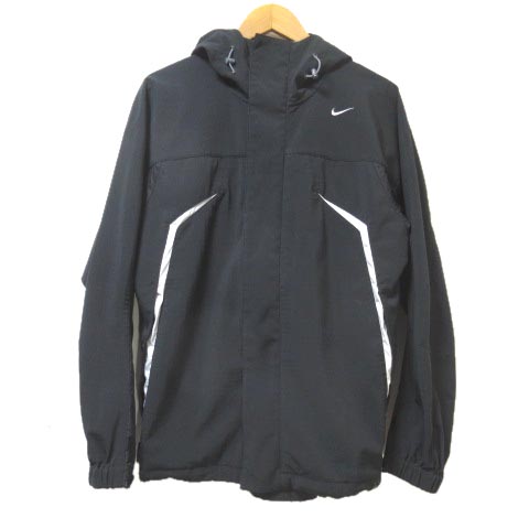 ナイキ NIKE SPHERE PRO ナイロン パーカー ジップアップ 切替 黒 