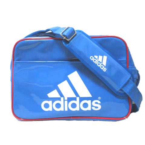 アディダス adidas ショルダーバッグ エナメル 合成皮革 斜め掛け 