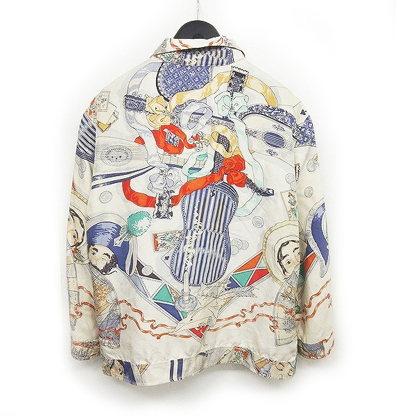 エルメス HERMES マルジェラ期 シルクシャツ オープンカラーシャツ 