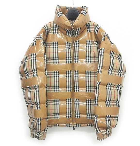 バーバリー BURBERRY 美品 19AW テープデザイン ノバチェック ダウン  
