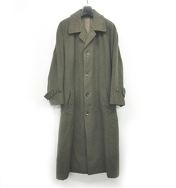 コムデギャルソンオムプリュス Comme Des Garcons Homme Plus ステンカラーコート ロングコート メルトンウール ビッグシルエット ヴィンテージ Pc カーキ 緑 M 0531 メンズ 049 ベクトルパーク