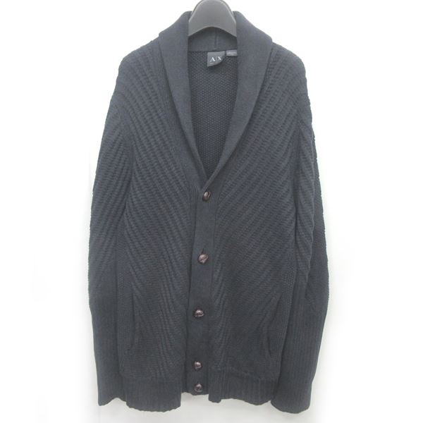 AX アルマーニエクスチェンジ コットンニットカーディガン ショール