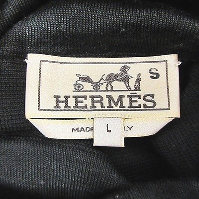 近年モデル HERMES エルメス シルク100 タートルネックセーター