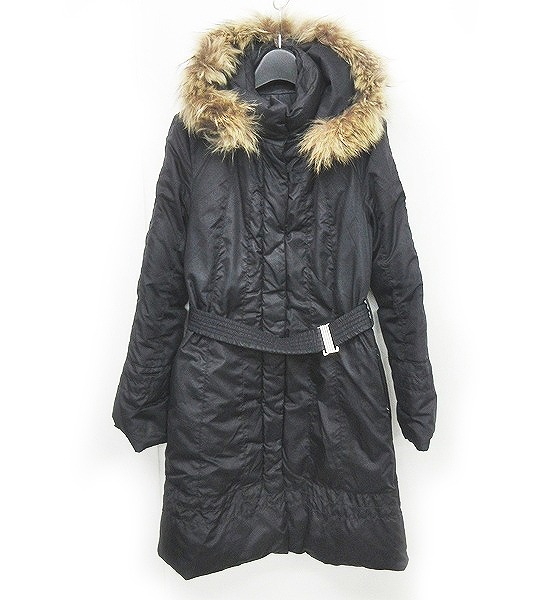 ボッシュ Bosch ダウンコート ロング ラクーンファー 黒 ブラック 38 Rrr 10 レディース 049 ベクトルパーク