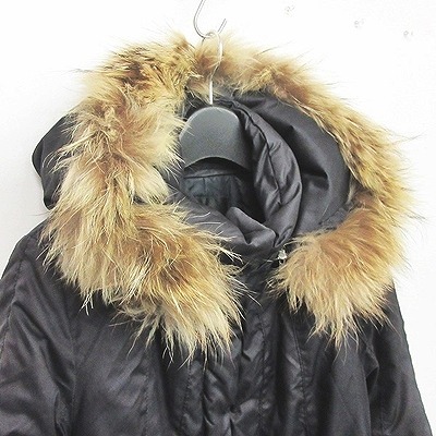 ボッシュ Bosch ダウンコート ロング ラクーンファー 黒 ブラック 38 Rrr 10 レディース 049 ベクトルパーク