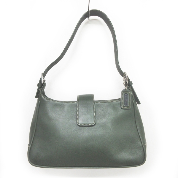 ♩新品 COACH コーチ ショルダーバッグ ダークグリーン（COACH コイン 
