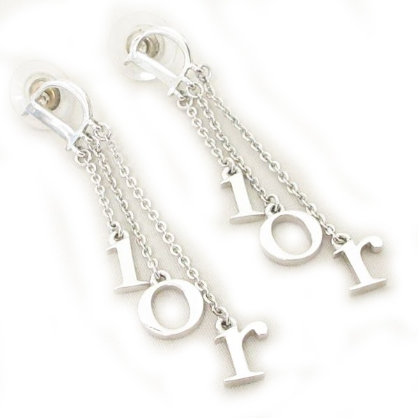 クリスチャンディオール Christian Dior ピアス Diorロゴ チェーン 
