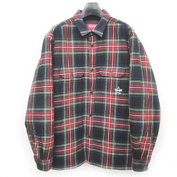 シュプリーム SUPREME 美品 21FW Quited Plaid Flannel Shirt 