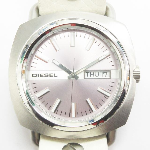 ディーゼル Diesel Dz 5090 腕時計 カレンダー ピンク文字盤 シルバー 0217 メンズ 049 ベクトルパーク