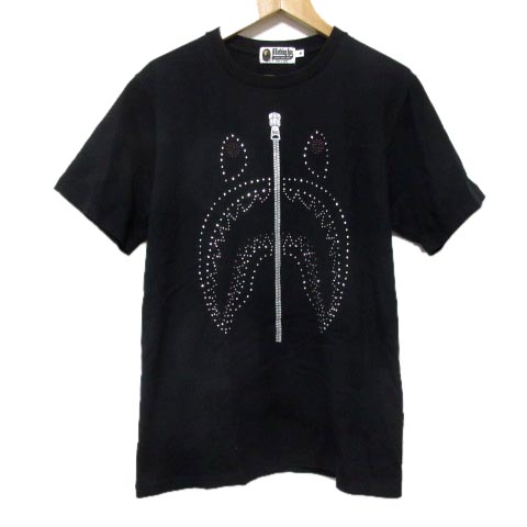 アベイシングエイプ A BATHING APE シャーク Tシャツ ラインストーン 