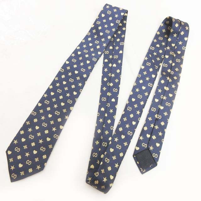 グッチ GUCCI 近年モデル 美品 ハート BEE ネクタイ レギュラータイ GG 