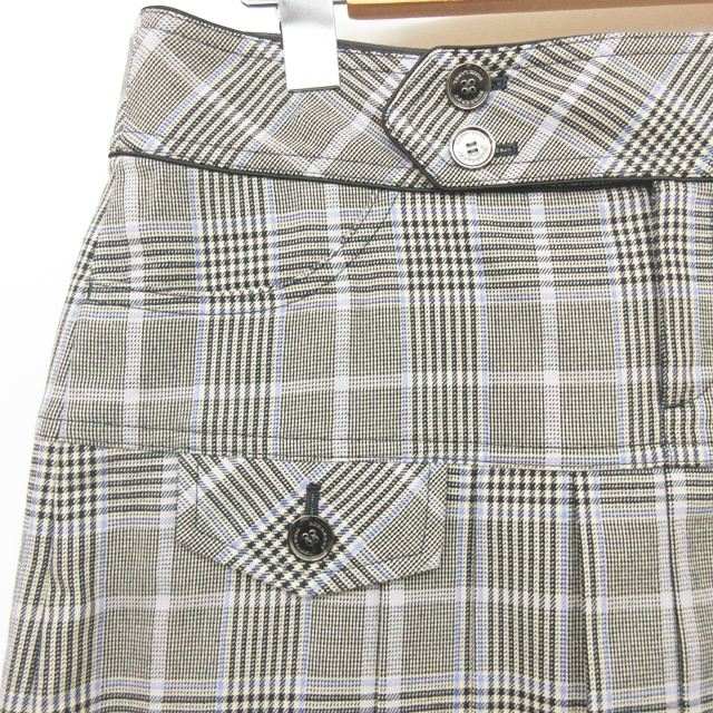 美品バーバリー ブルーレーベル 38ブルーグレーノバチェックミニスカート BURBERRY バーバリーブルーレーベル ノバチェック ミニスカート38