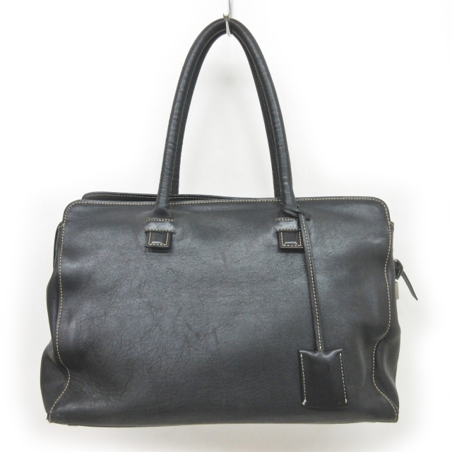 Giorgio Armani 黒 レザーボストンバッグ Giorgio Armani 黒 レザーボストンバッグ ジョルジオアルマーニ