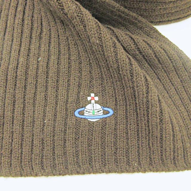 Vivienne Westwood MAN  リブニットマフラー  オーブ刺繍 ヴィヴィアンウエストウッドマン Vivienne Westwood MAN